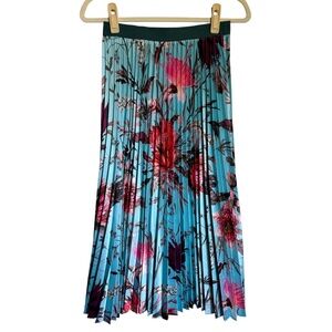 Fuzzi Floral‎ Pleated Midi Skirt Size Small